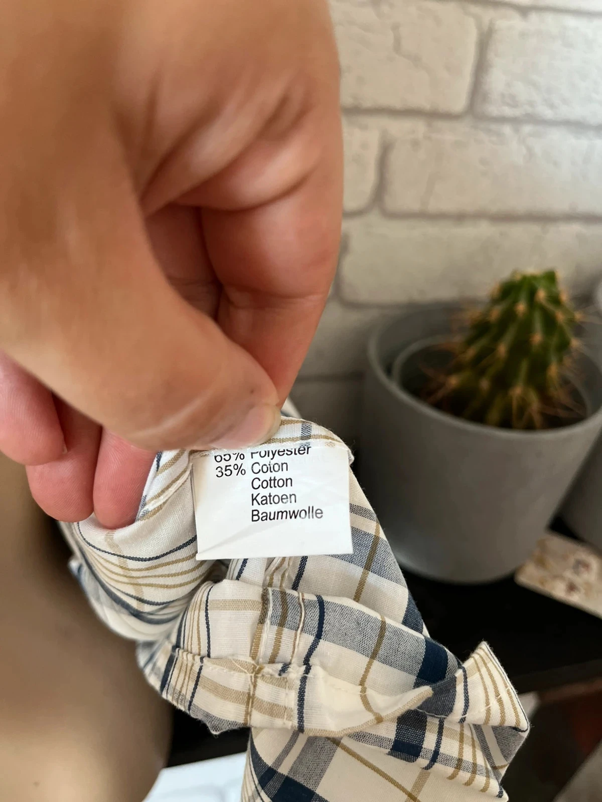 Camisa de quadrados mangas curtas – Tamanho 40 – DAXON – photo 3